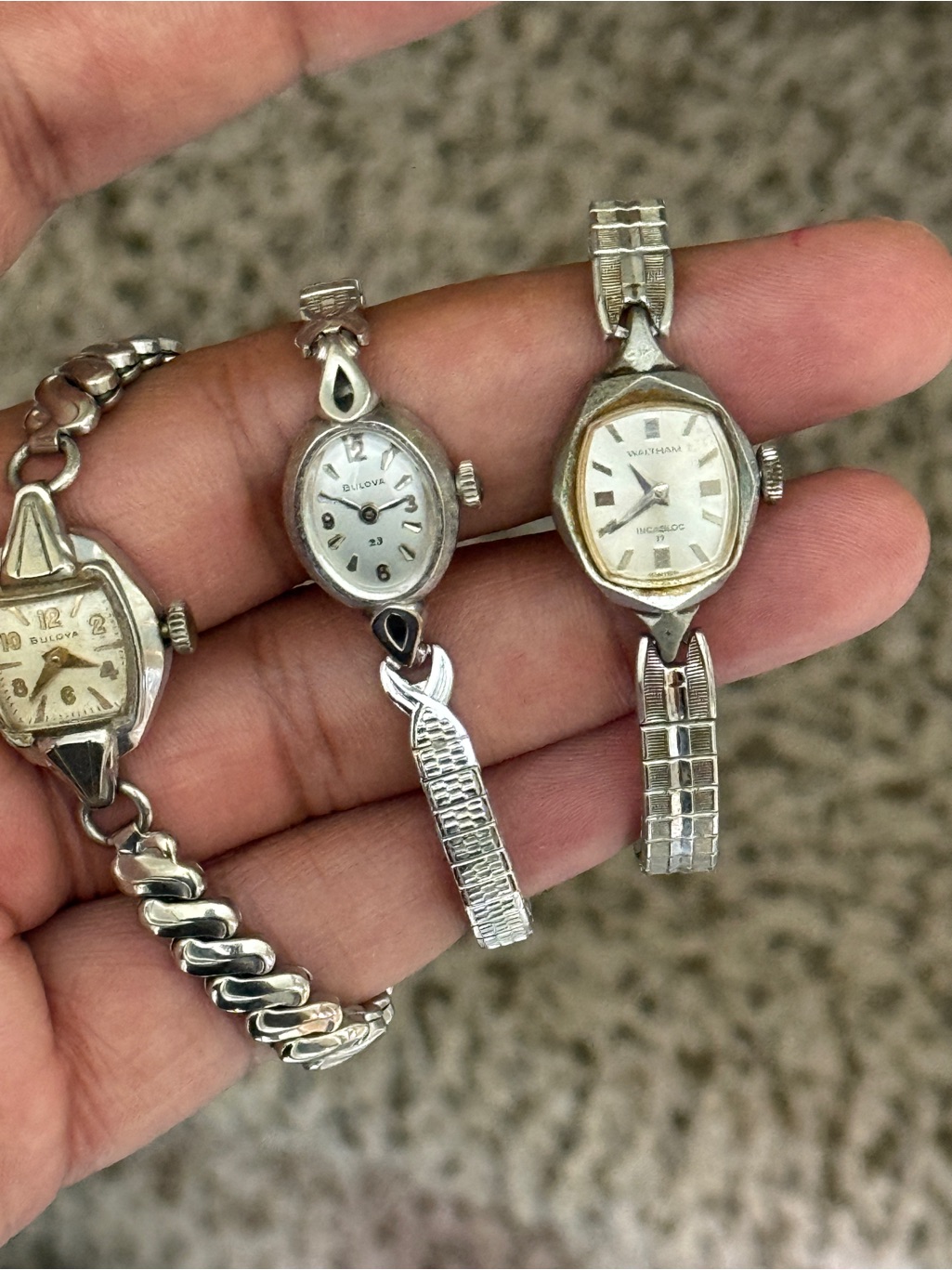 BulovaWaltham Vintage Ladies Winding Watch LotRare Watches 10k Gold Filled